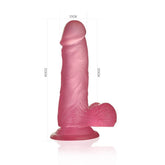 Jelly Studs 6 Inch Crystal Dildo in Pink DONGS
